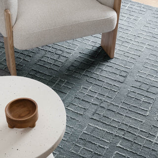 Dawes Steel Blue Knitted Wool Rug