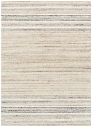 Praia Multi Stripe Beige Grey Wool Rug