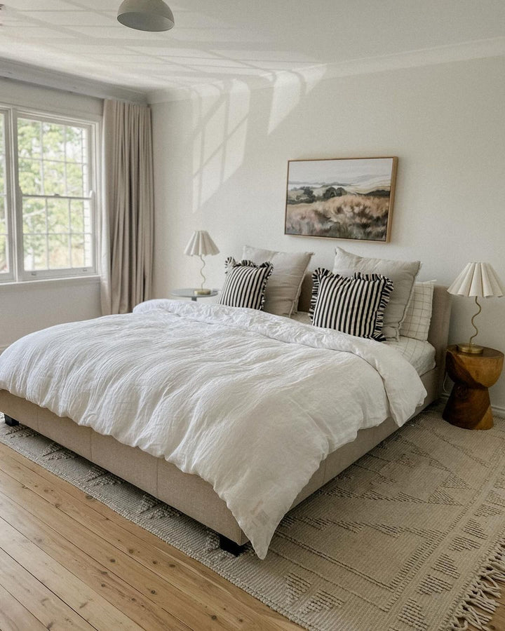 Diego Ornamental Beige Wool Rug