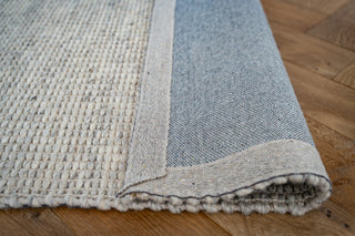 Cassie Grey Textured Wool Custom Size Rug