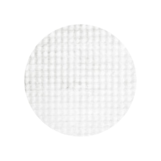 Mink Washable Round Rug White