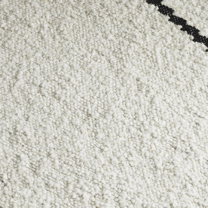 Westport Ivory Black Wool Rug DREAMHOME