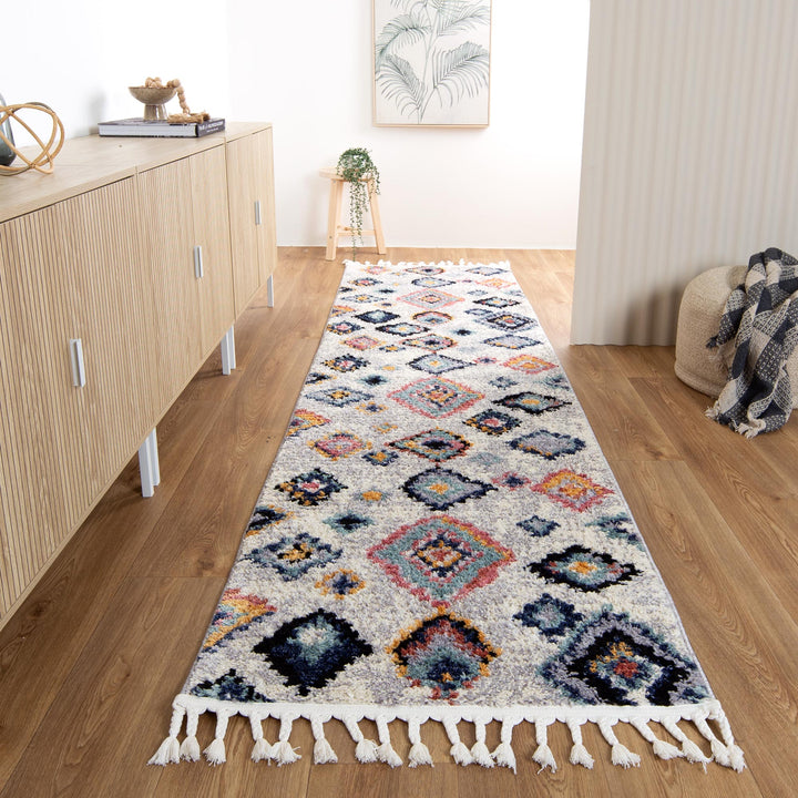 Hal Vintage Boho Agadir White Rug