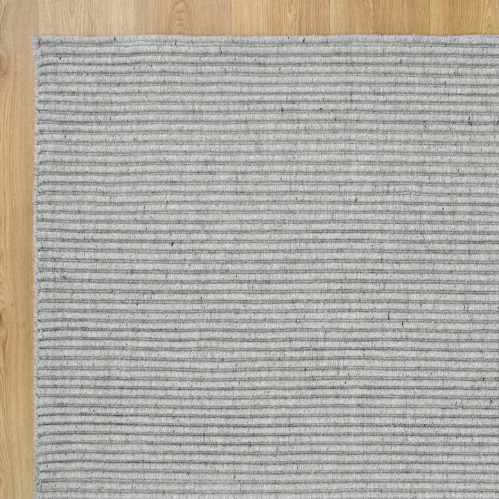 Petrus Cord Hand Loomed Wool Grey Rug