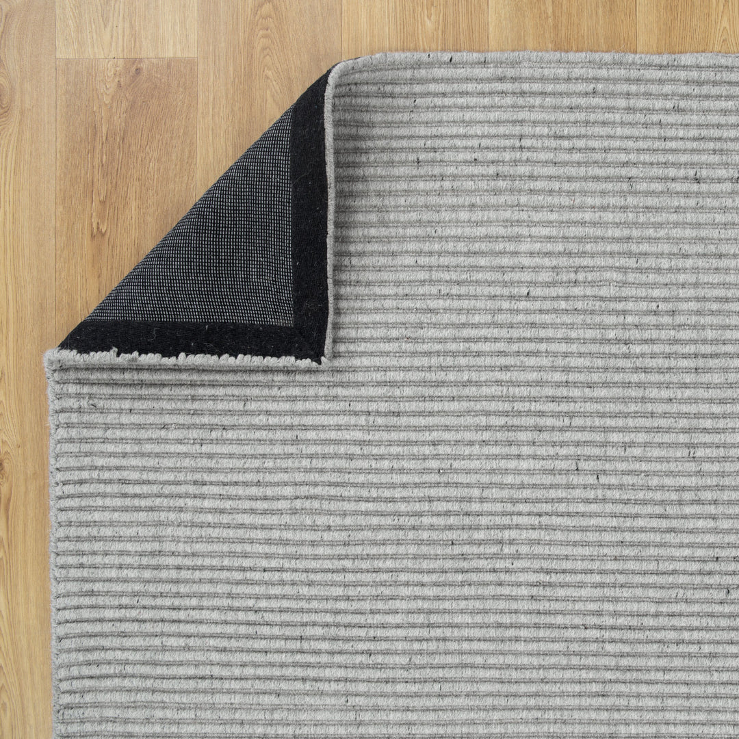 Petrus Cord Hand Loomed Wool Grey Rug