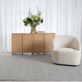 Petrus Cord Hand Loomed Wool Grey Rug