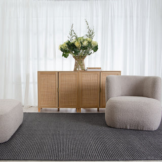 Petrus Cord Hand Loomed Wool Slate Rug
