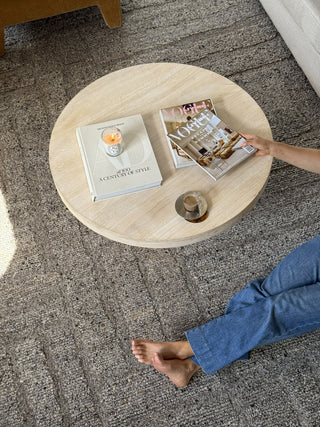 Arlo Brown Grey Modern Wool Blend Rug