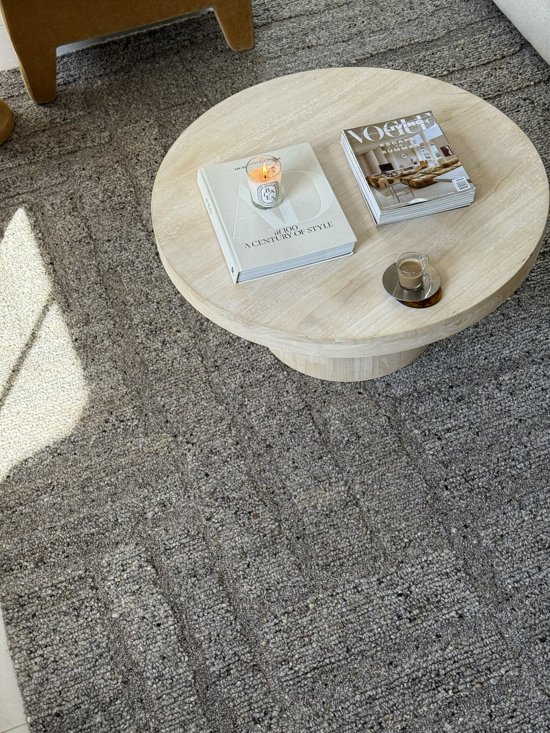 Arlo Brown Grey Modern Wool Blend Rug