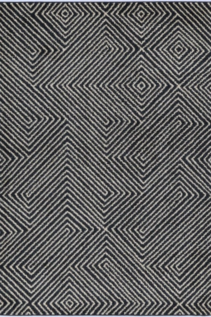 Freya Maze Black Rug