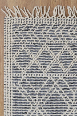 Perla Ivy Navy Wool Rug