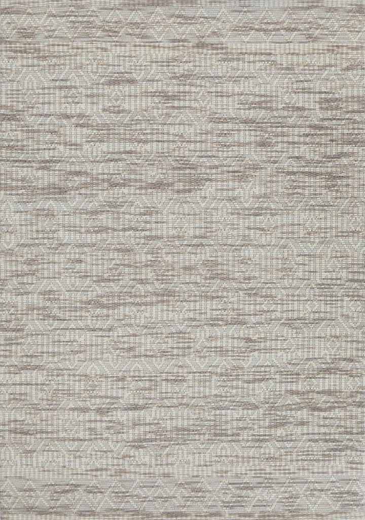 Avoca Geometric Beige Wool Rug