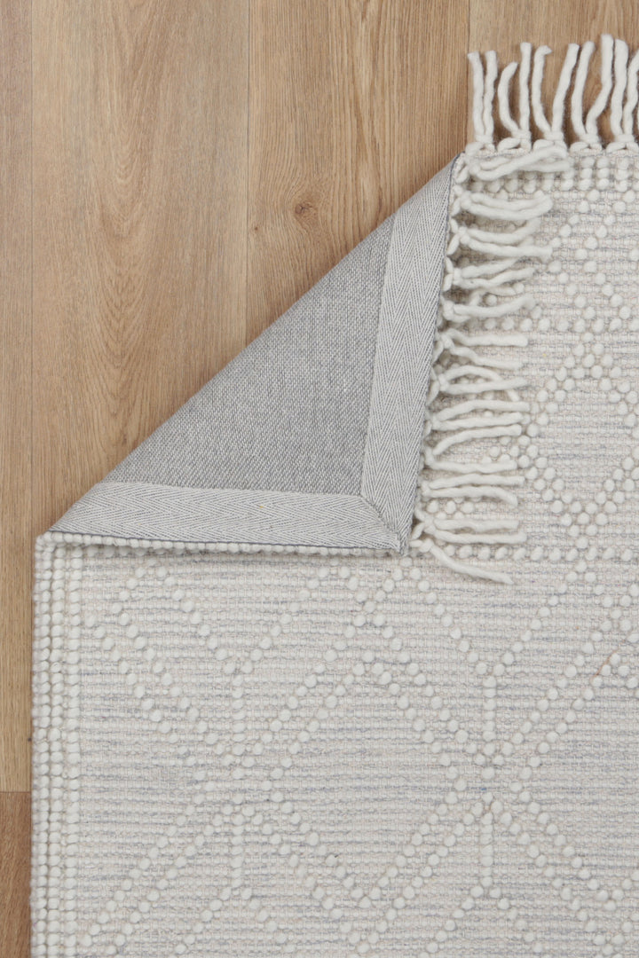 Perla Ava Grey Rug (No Fringe)