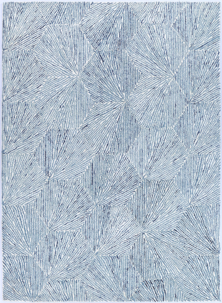 Hexagon Blue Rug