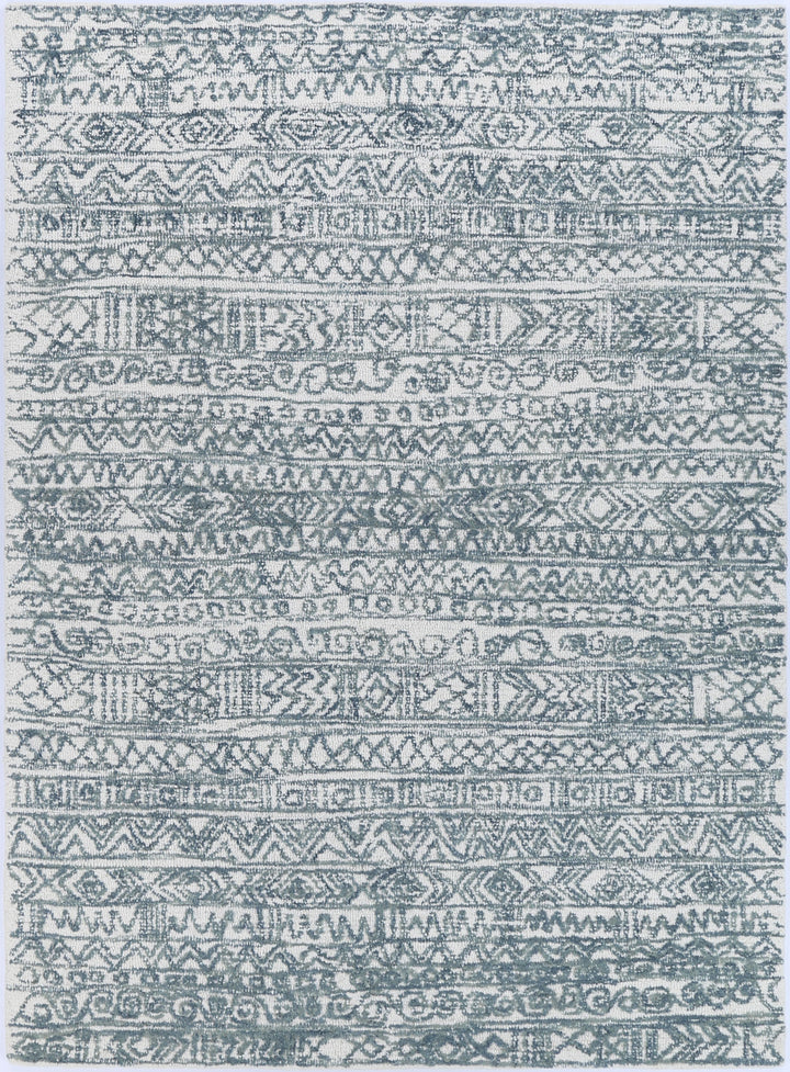 Inca 01A Blue Wool Rug