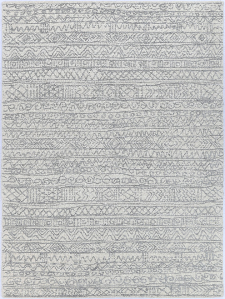 Inca 01B Grey Wool Rug