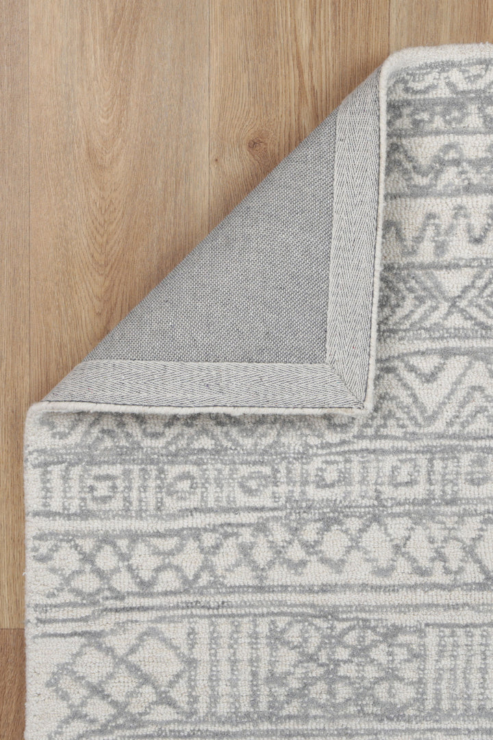 Inca 01B Grey Wool Rug