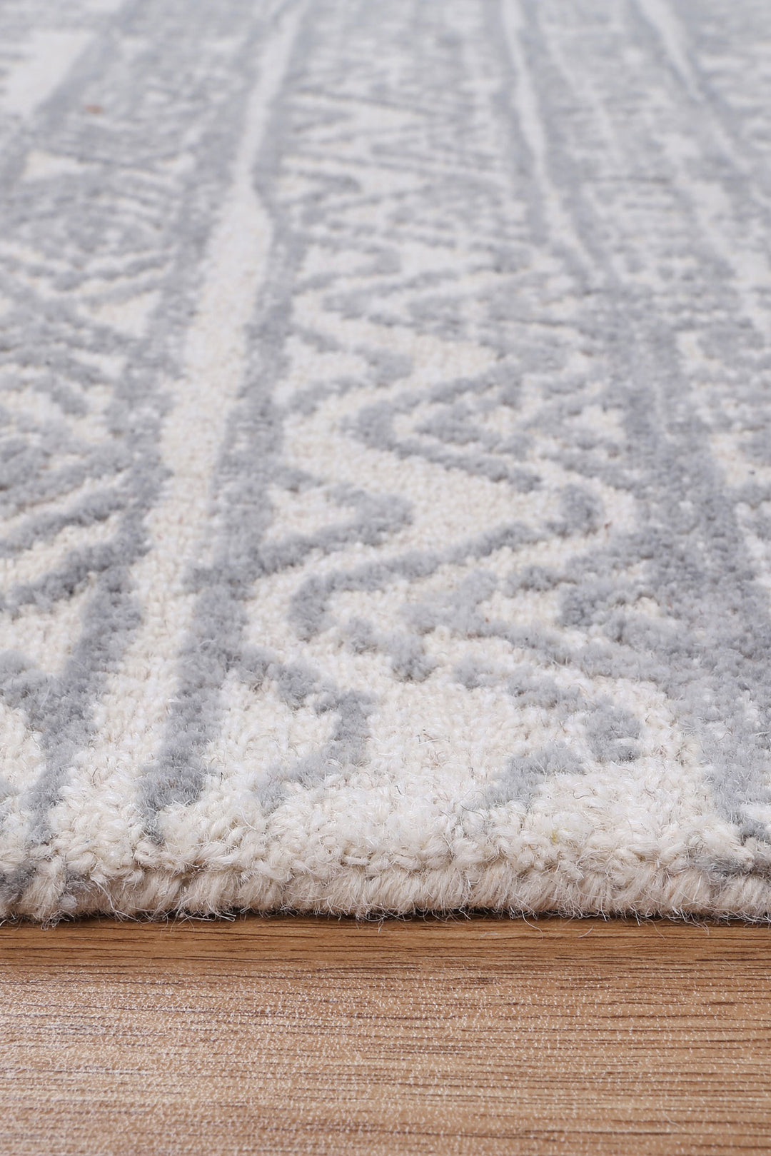 Inca 01B Grey Wool Rug