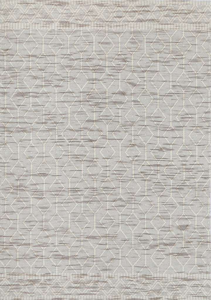 Avoca Lattice Beige Wool Rug