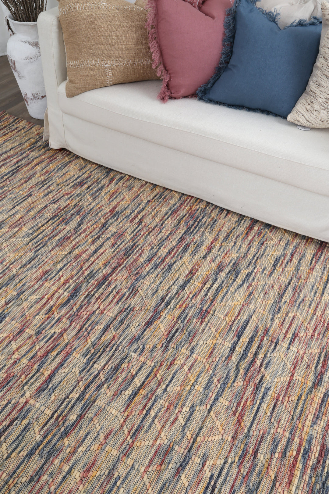 Avoca Latice Multi Wool Rug