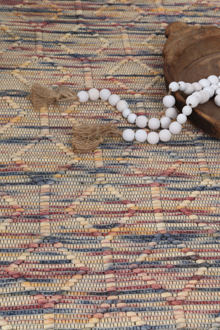 Avoca Latice Multi Wool Rug