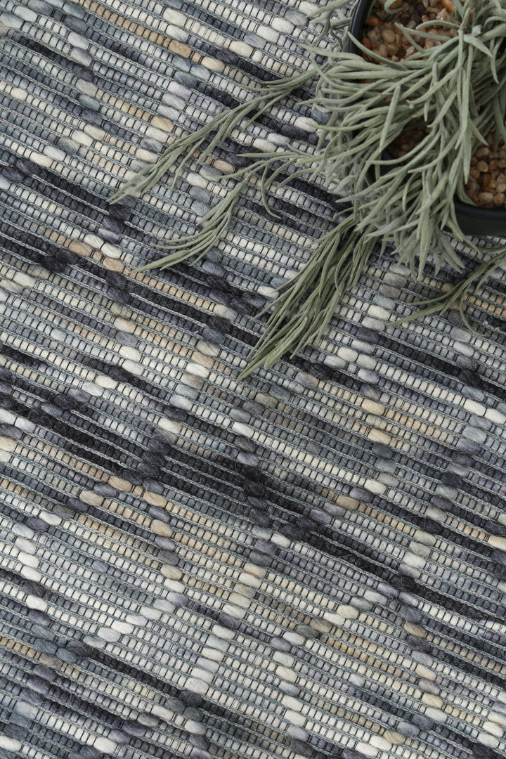 Avoca Lattice Stone Wool Rug