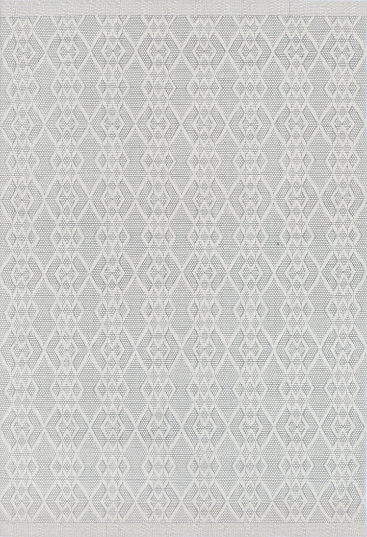 Avoca Diamond Grey Wool Rug