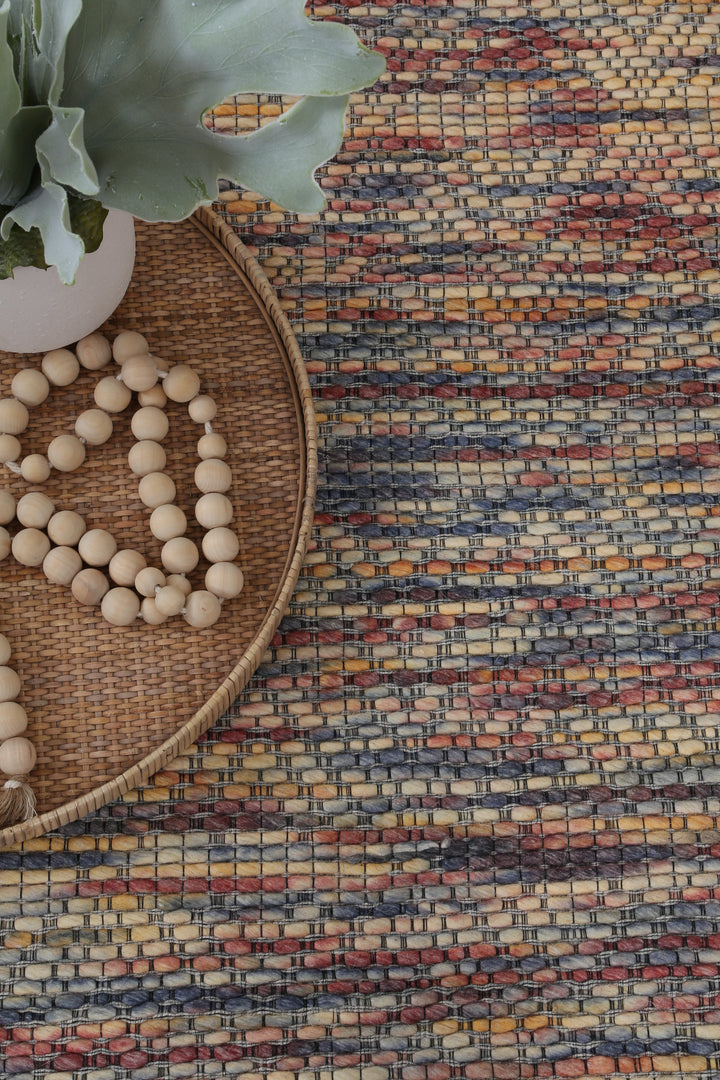 Avoca Chevron Multi Wool Rug