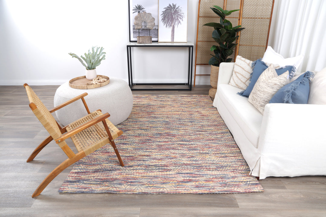 Avoca Chevron Multi Wool Rug