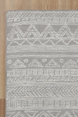 Zulu Tribal Ash Wool Rug
