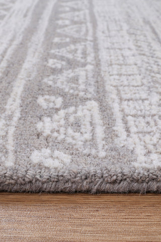 Zulu Tribal Ash Wool Rug