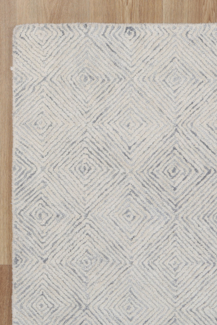 Diamond 05A Grey Wool Rug