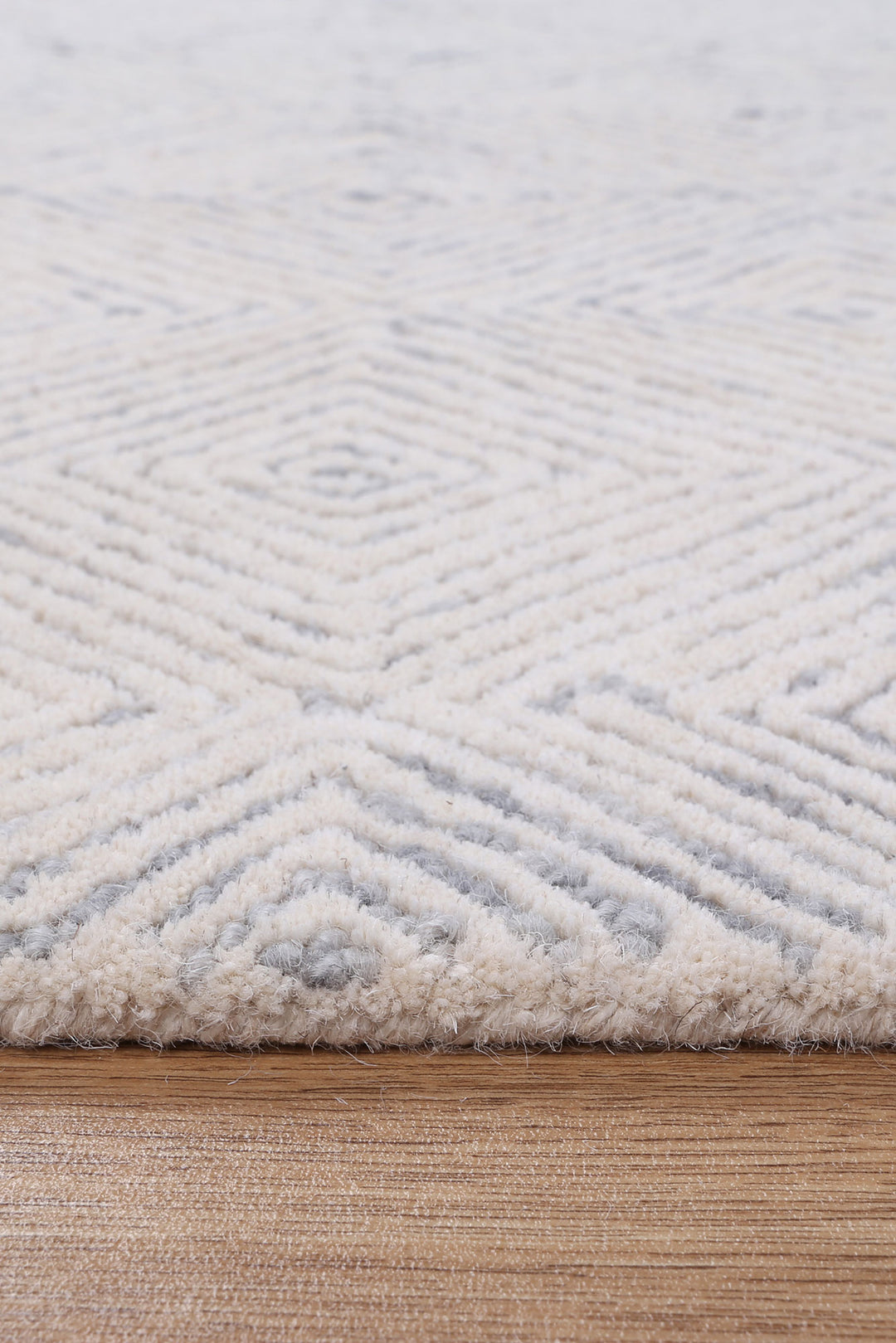Diamond 05A Grey Wool Rug