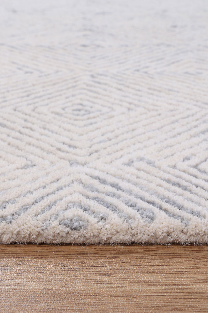 Diamond 05A Grey Wool Rug