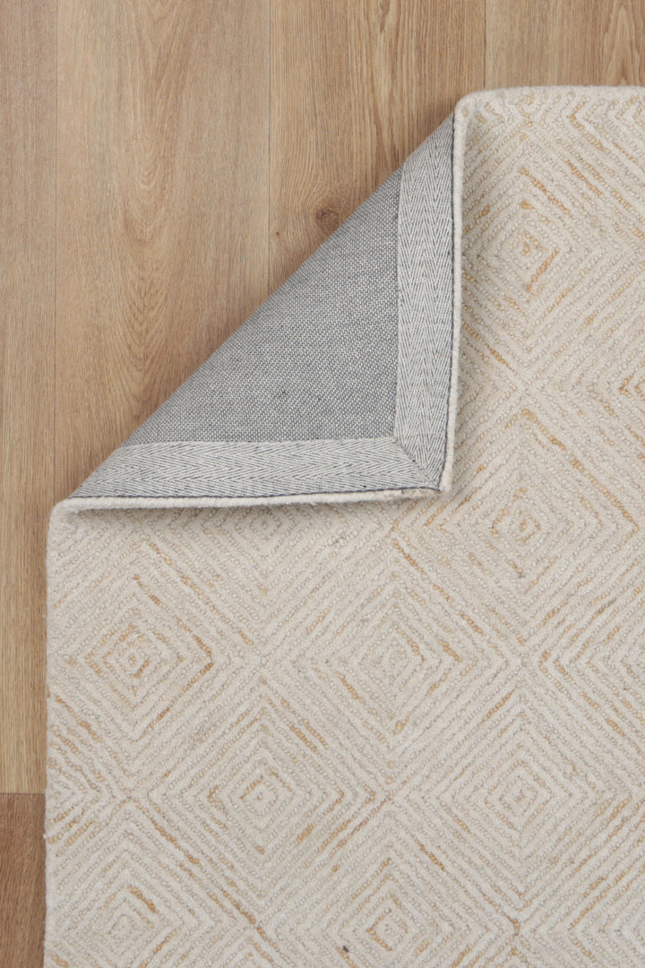 Diamond 05B Beige Wool Rug