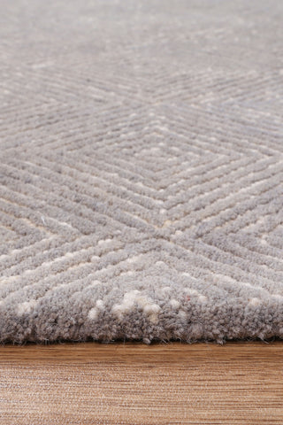 Diamond Modern Ash Wool Rug
