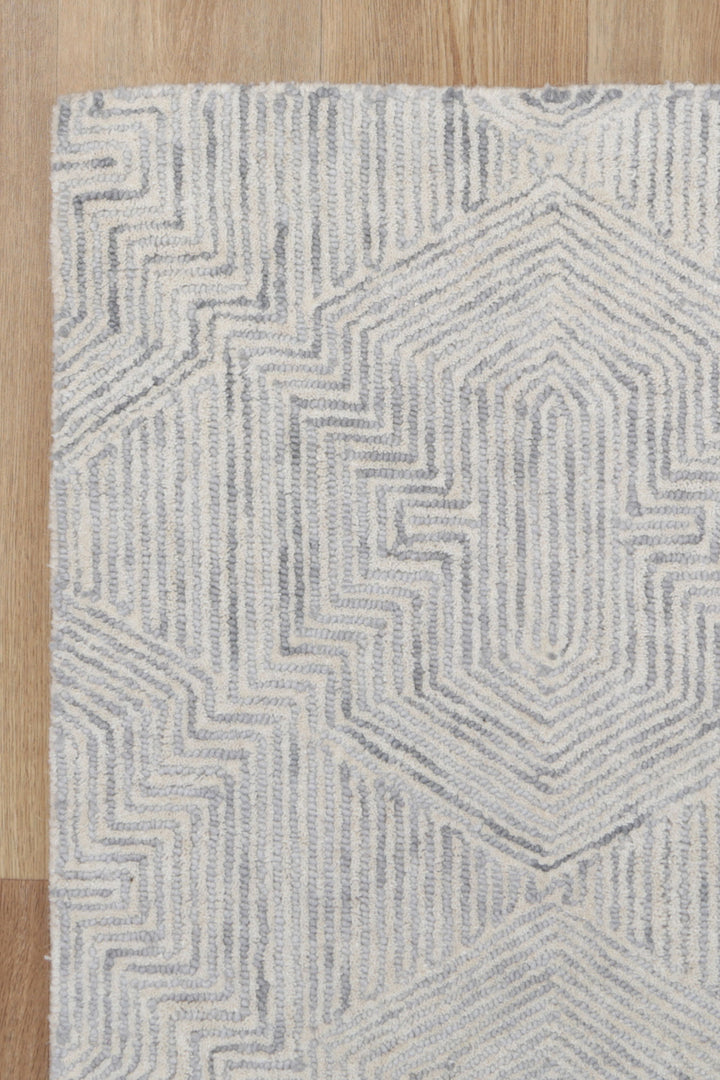 Aquila 06B Grey Rug Wool Rug