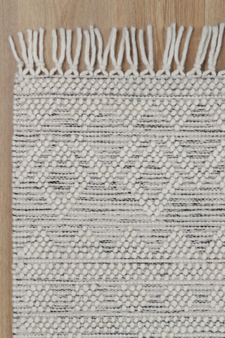 Perla Mia White & Black Wool Rug