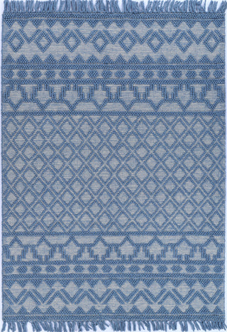 Perla Rue Blue Wool Rug