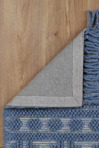 Perla Rue Blue Wool Rug
