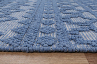 Perla Rue Blue Wool Rug