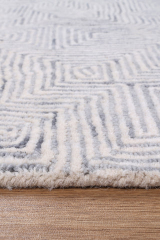 Maze Tribal Grey Rug