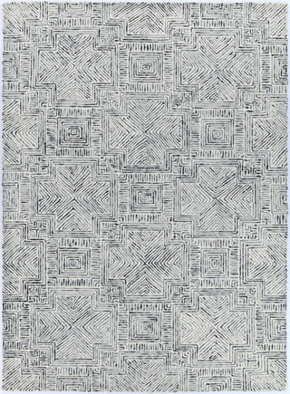 Labyrinth 09A  Charcoal Wool Rug
