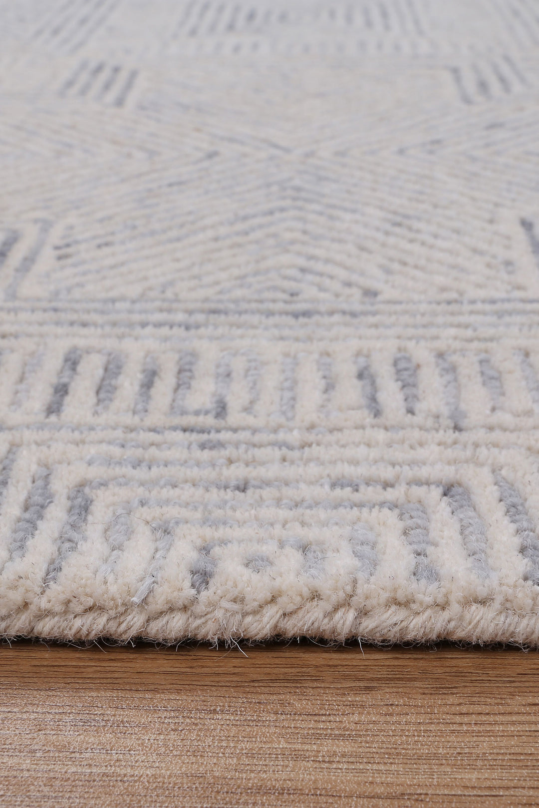 Labyrinth  09B Grey Wool Rug