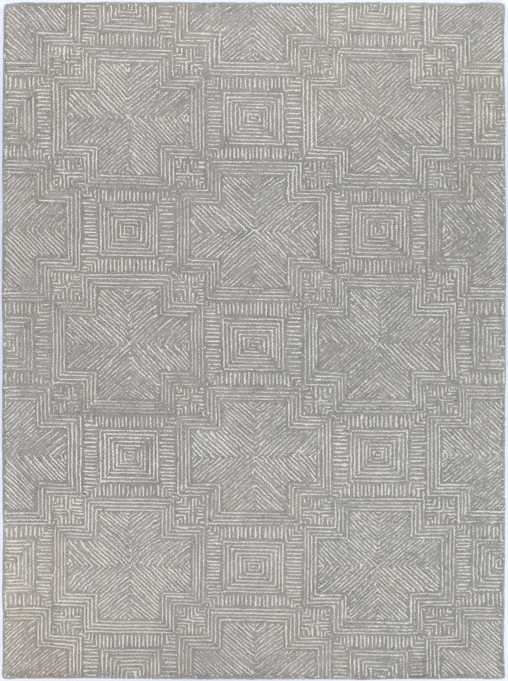 Labyrinth 09C Grey Wool Rug