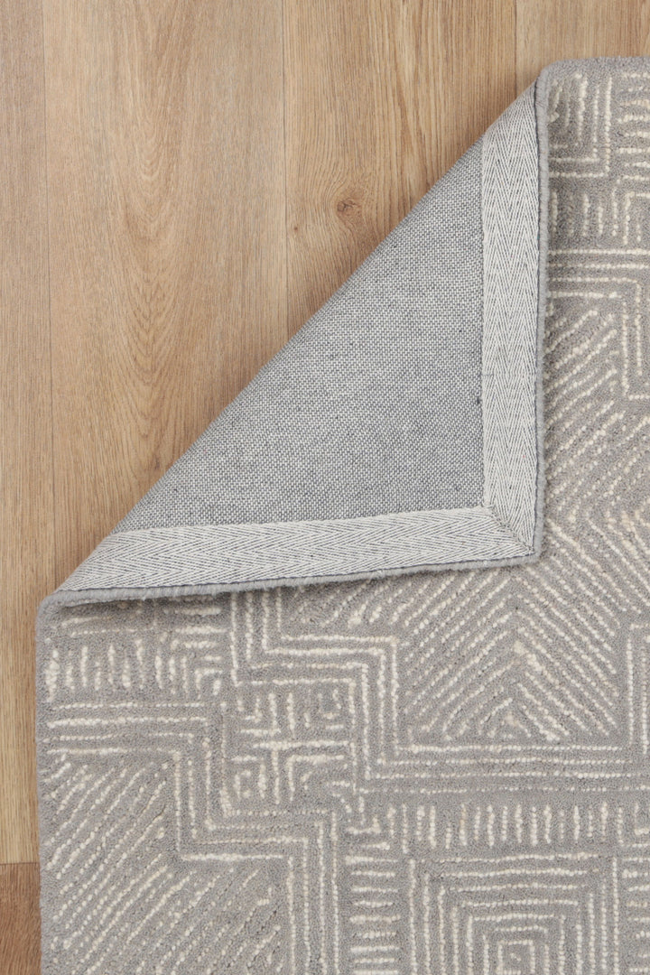 Labyrinth 09C Grey Wool Rug