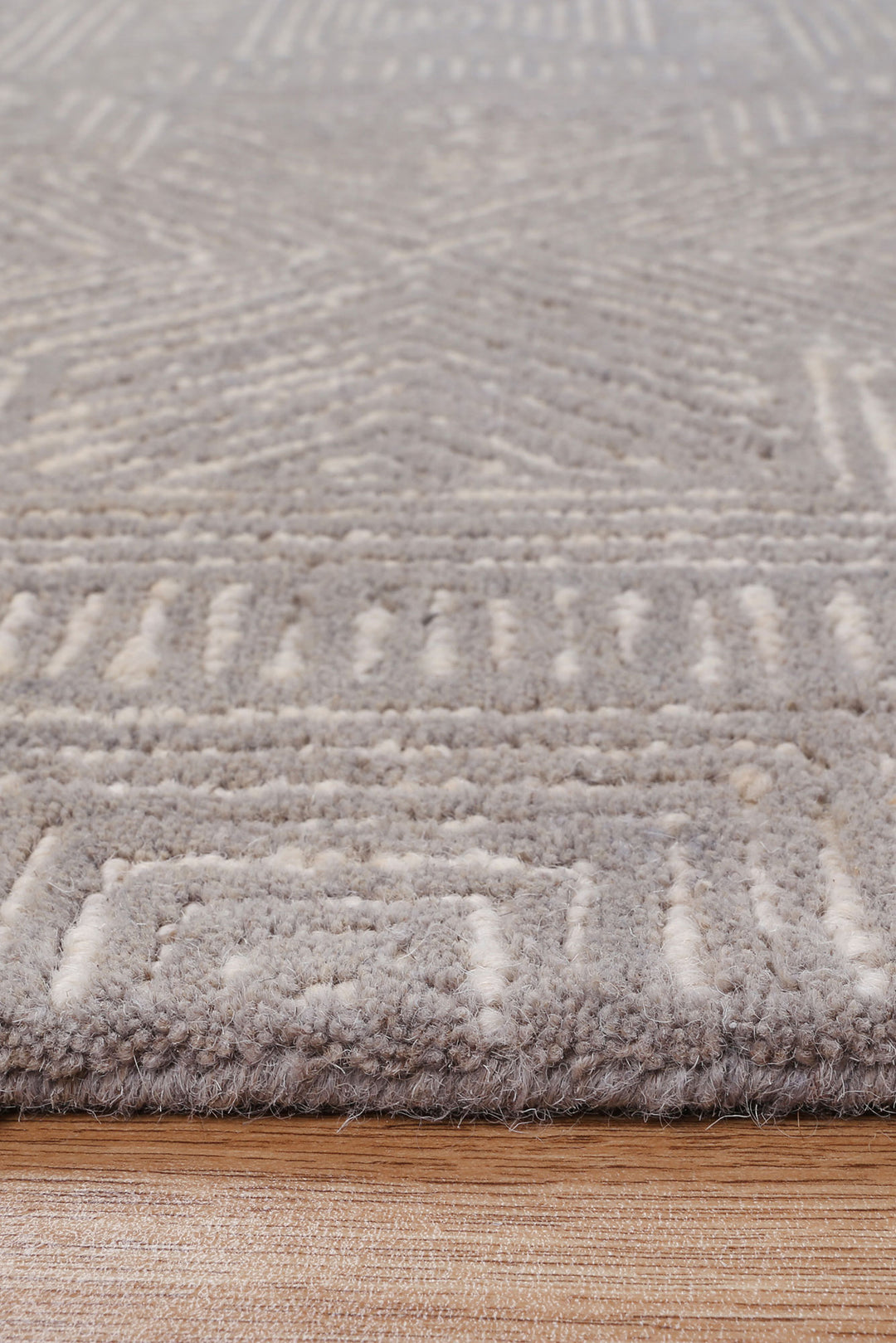 Labyrinth 09C Grey Wool Rug