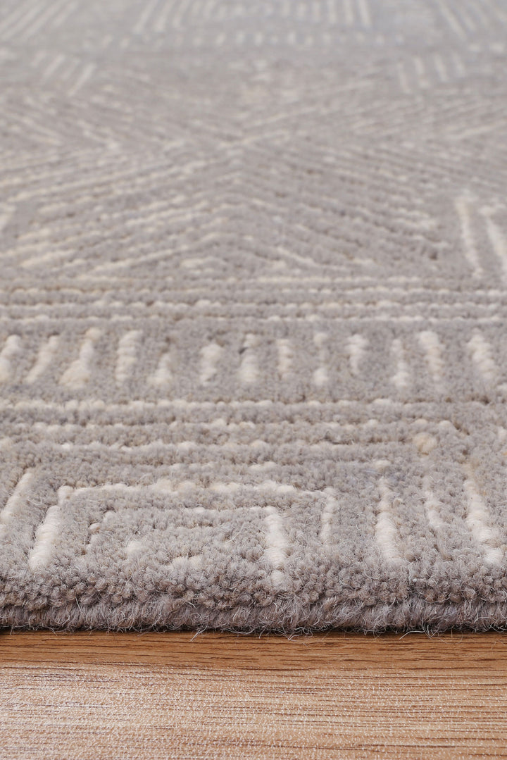 Labyrinth 09C Grey Wool Rug
