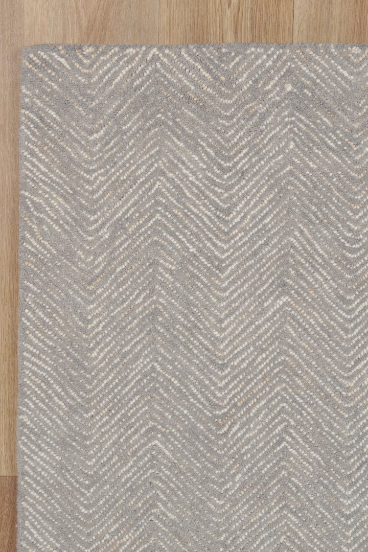 Chevron 11B Ash Rug Wool Rug