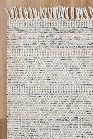 Perla Zoe White & Black Wool Rug